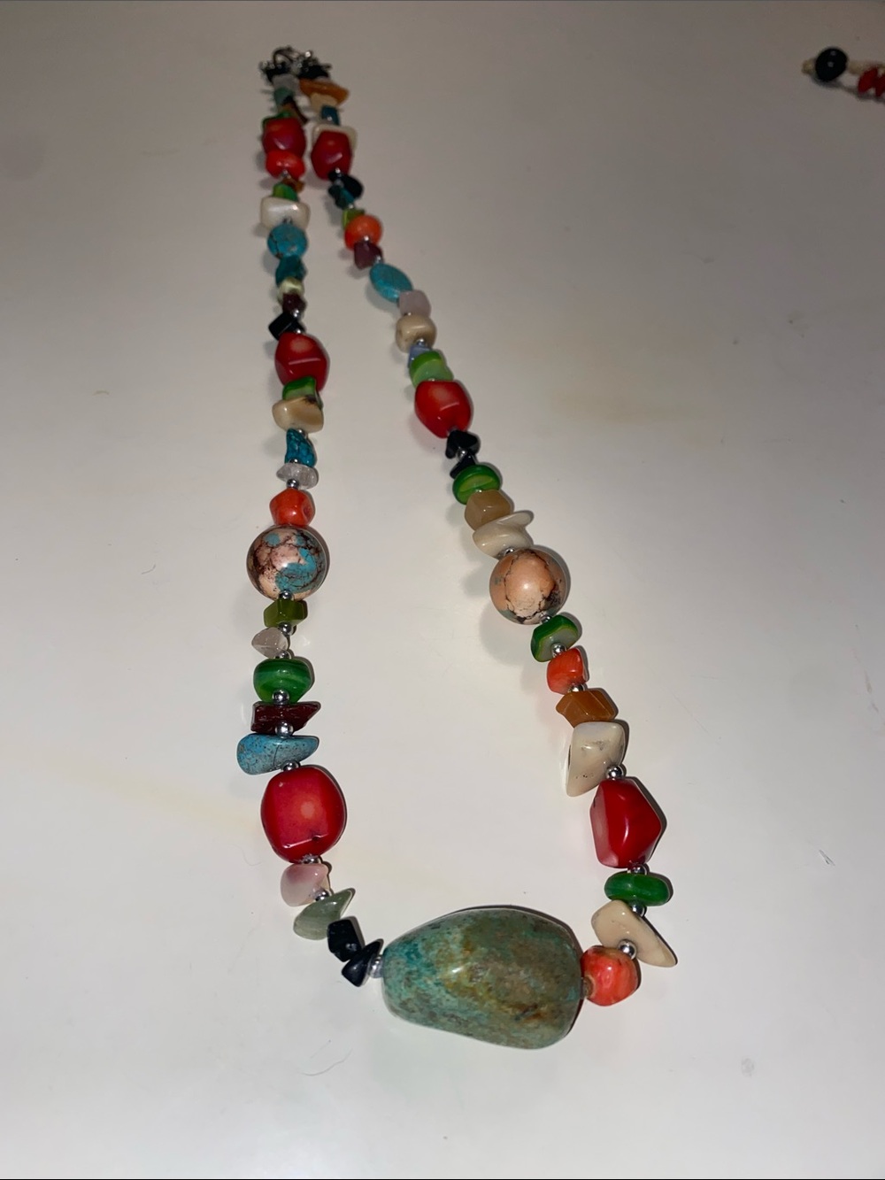 Multi-Color Stone Beaded Necklace - Women Jewelry Necklaces